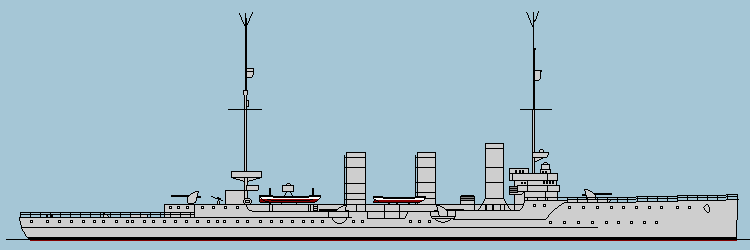 Profile drawing of Pillau