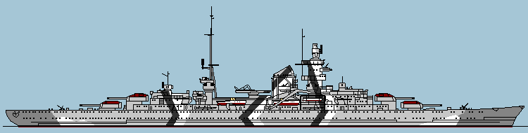Profile drawing of Prinz Eugen