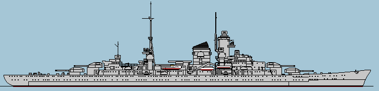 Profile drawing of Seydlitz